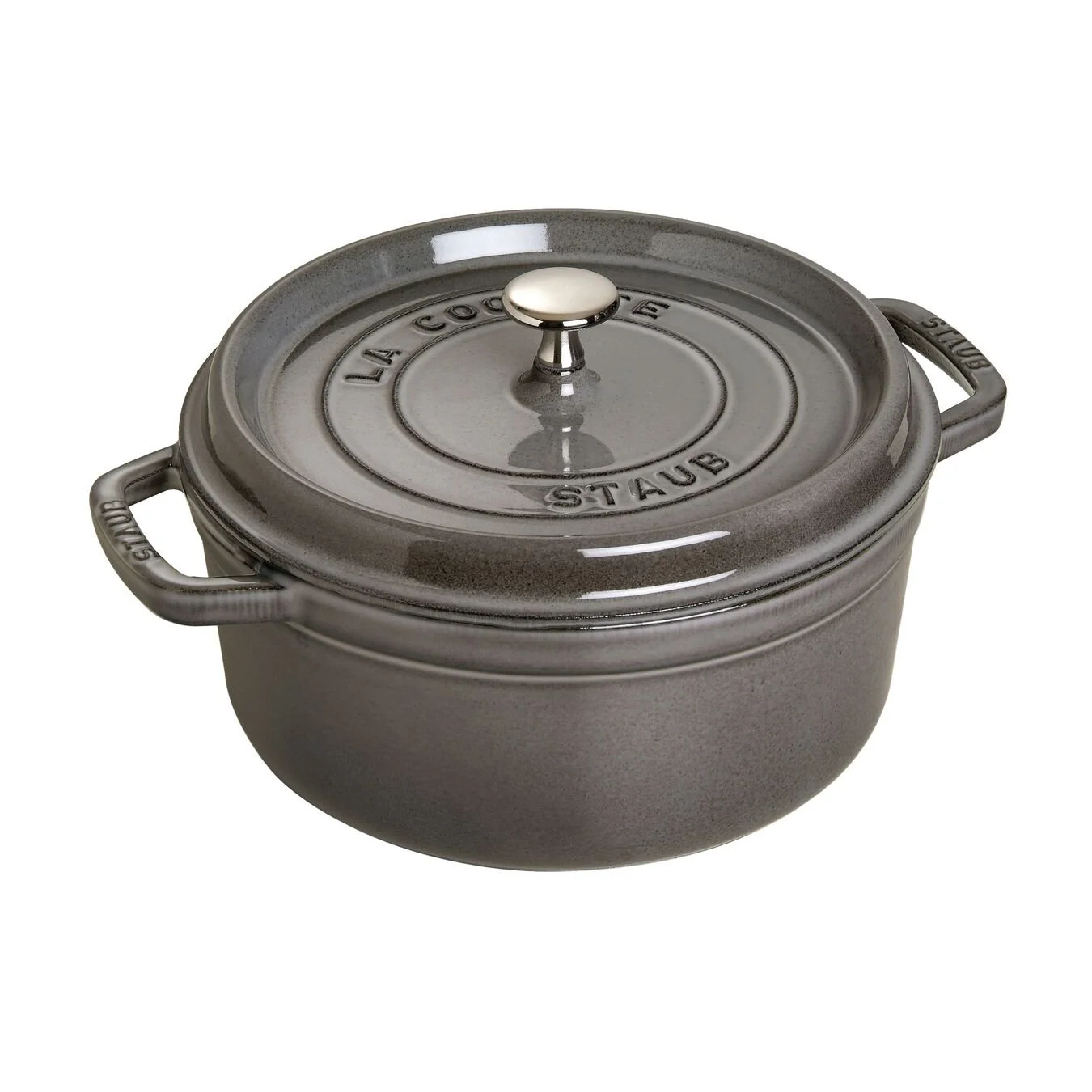 Staub Cocotte 18 Cm, Rund, Graphit-Grau, Gusseisen 1 Staub Cocotte 18 Cm, Rund, Graphit-Grau, Gusseisen