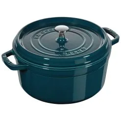 Staub Cocotte 28 Cm, Rund, La-Mer, Gusseisen