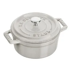 Staub Mini Cocotte 10 Cm, Rund, Weisser Trüffel, Gusseisen