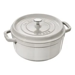 Staub Cocotte 22 Cm, Rund, Weisser Trüffel, Gusseisen