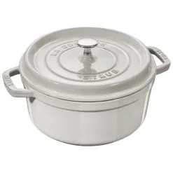 Staub Cocotte 26 Cm, Rund, Weisser Trüffel, Gusseisen