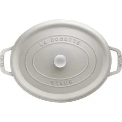 Staub Cocotte 31 Cm, Oval, Weisser Trüffel, Gusseisen -Messer Verkaufsgeschäft 40501416 3