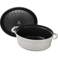 Staub Cocotte 31 Cm, Oval, Weisser Trüffel, Gusseisen -Messer Verkaufsgeschäft 40501416 5