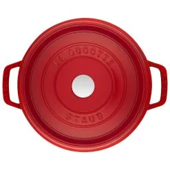 Staub Cocotte Tief 24 Cm, Rund, Kirsch-Rot, Gusseisen -Messer Verkaufsgeschäft 40501485 3