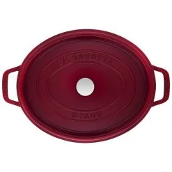 Staub Cocotte 31 Cm, Oval, Bordeaux, Gusseisen -Messer Verkaufsgeschäft 40502 279 0 000000228