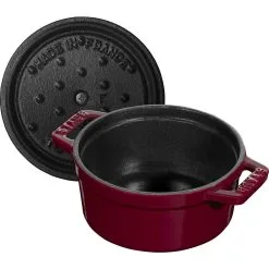 Staub Mini Cocotte 10 Cm, Rund, Bordeaux, Gusseisen -Messer Verkaufsgeschäft 40502 281 0 5