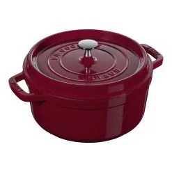 Staub Cocotte 20 Cm, Rund, Bordeaux, Gusseisen