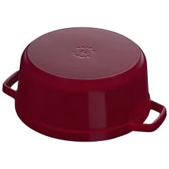 Staub Cocotte 24 Cm, Rund, Bordeaux, Gusseisen -Messer Verkaufsgeschäft 40502294 4