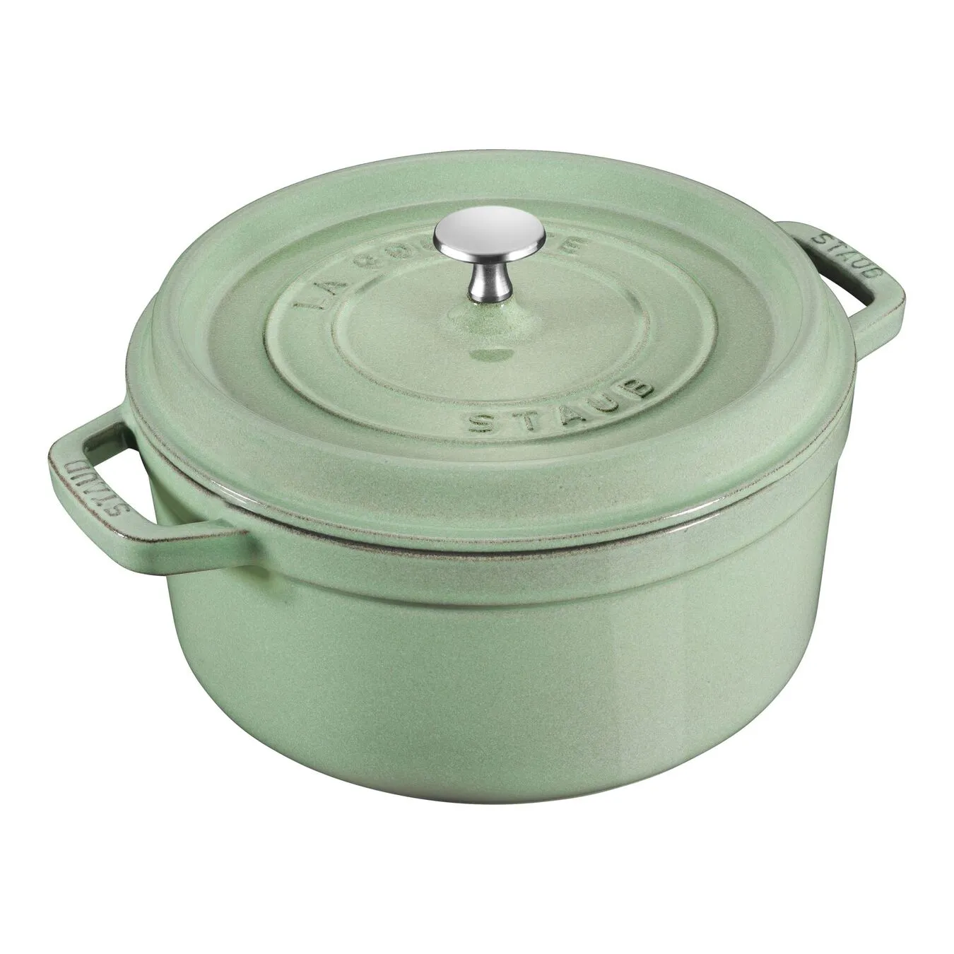 Staub Cocotte 24 Cm, Rund, Salbeigrün, Gusseisen 1 Staub Cocotte 24 Cm, Rund, Salbeigrün, Gusseisen