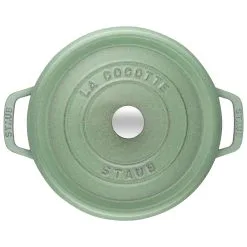 Staub Cocotte 20 Cm, Rund, Salbeigrün, Gusseisen -Messer Verkaufsgeschäft 40505 364 3