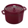 Staub Cocotte Tief 24 Cm, Rund, Bordeaux, Gusseisen