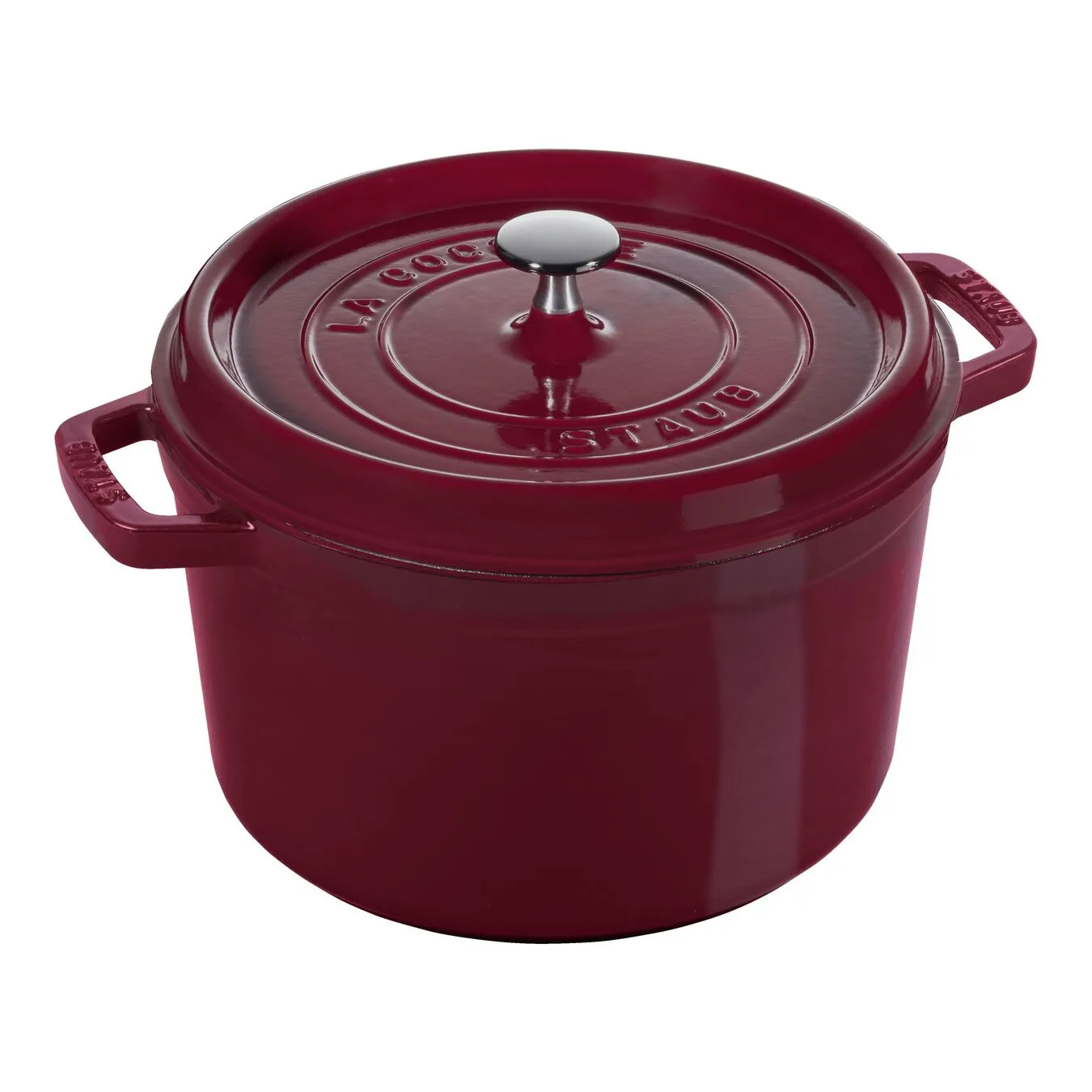 Staub Cocotte Tief 24 Cm, Rund, Bordeaux, Gusseisen 1 Staub Cocotte Tief 24 Cm, Rund, Bordeaux, Gusseisen