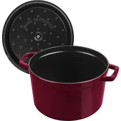Staub Cocotte Tief 24 Cm, Rund, Bordeaux, Gusseisen 10 Staub Cocotte Tief 24 Cm, Rund, Bordeaux, Gusseisen -Messer Verkaufsgeschäft 40506566 5