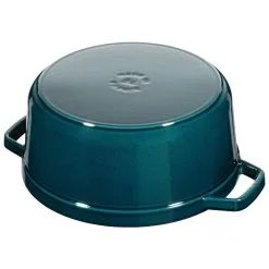 Staub Cocotte 24 Cm, Rund, La-Mer, Gusseisen -Messer Verkaufsgeschäft 40508 654 0 2