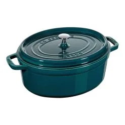 Staub Cocotte 33 Cm, Oval, La-Mer, Gusseisen