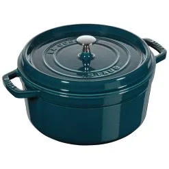 Staub Cocotte 26 Cm, Rund, La-Mer, Gusseisen