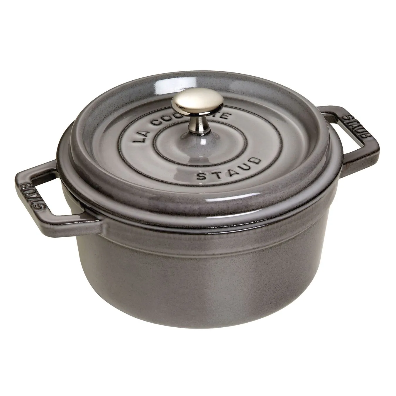 Staub Cocotte 22 Cm, Rund, Graphit-Grau, Gusseisen 1 Staub Cocotte 22 Cm, Rund, Graphit-Grau, Gusseisen