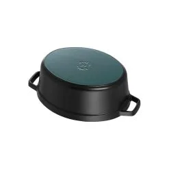 Staub Cocotte 29 Cm, Oval, Schwarz, Gusseisen -Messer Verkaufsgeschäft 40509 315 0 5 1