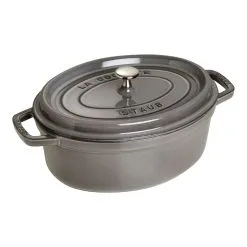 Staub Cocotte 31 Cm, Oval, Graphit-Grau, Gusseisen