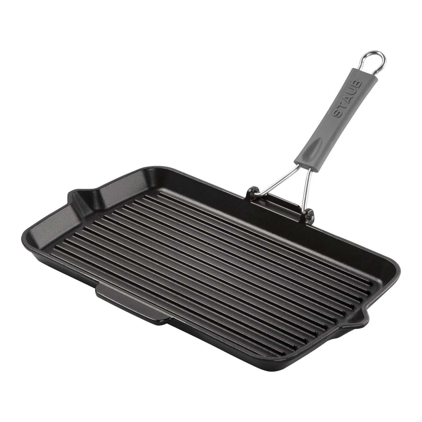 Staub Grillpfanne Mit Ausgießnase 34 X 21 Cm, Gusseisen, Schwarz 1 Staub Grillpfanne Mit Ausgießnase 34 X 21 Cm, Gusseisen, Schwarz