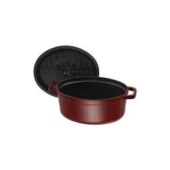 Staub Cocotte 31 Cm, Oval, Grenadine-Rot, Gusseisen -Messer Verkaufsgeschäft 40509 364 0 5 2