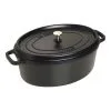 Staub Cocotte 37 Cm, Oval, Schwarz, Gusseisen
