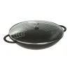 Staub Wok Mit Glasdeckel 37 Cm, Gusseisen