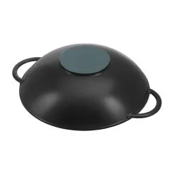 Staub Wok Mit Glasdeckel 37 Cm, Gusseisen -Messer Verkaufsgeschäft 40509 398 0 4