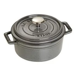 Staub Cocotte 12 Cm, Rund, Graphit-Grau, Gusseisen