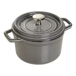 Staub Cocotte 16 Cm, Rund, Graphit-Grau, Gusseisen