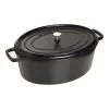 Staub Cocotte 41 Cm, Oval, Schwarz, Gusseisen