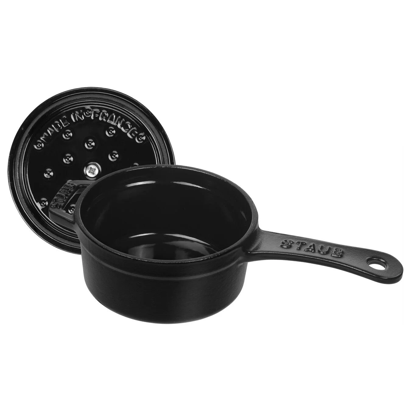 Staub Mini Stieltopf 10 Cm, Gusseisen, Schwarz 2 Staub Mini Stieltopf 10 Cm, Gusseisen, Schwarz – Bild 2