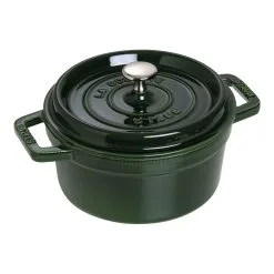 Staub Cocotte 22 Cm, Rund, Basilikum-Grün, Gusseisen