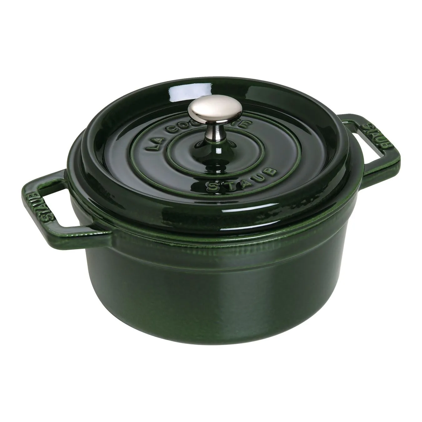 Staub Cocotte 22 Cm, Rund, Basilikum-Grün, Gusseisen 1 Staub Cocotte 22 Cm, Rund, Basilikum-Grün, Gusseisen