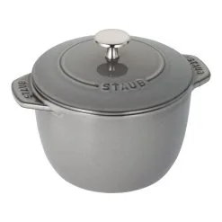 Staub Reis-Cocotte 16 Cm, Rund, Graphit-Grau, Gusseisen