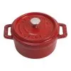 Staub Mini Cocotte 10 Cm, Rund, Kirsch-Rot, Gusseisen