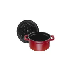 Staub Mini Cocotte 10 Cm, Rund, Kirsch-Rot, Gusseisen -Messer Verkaufsgeschäft 40509 799 0 5