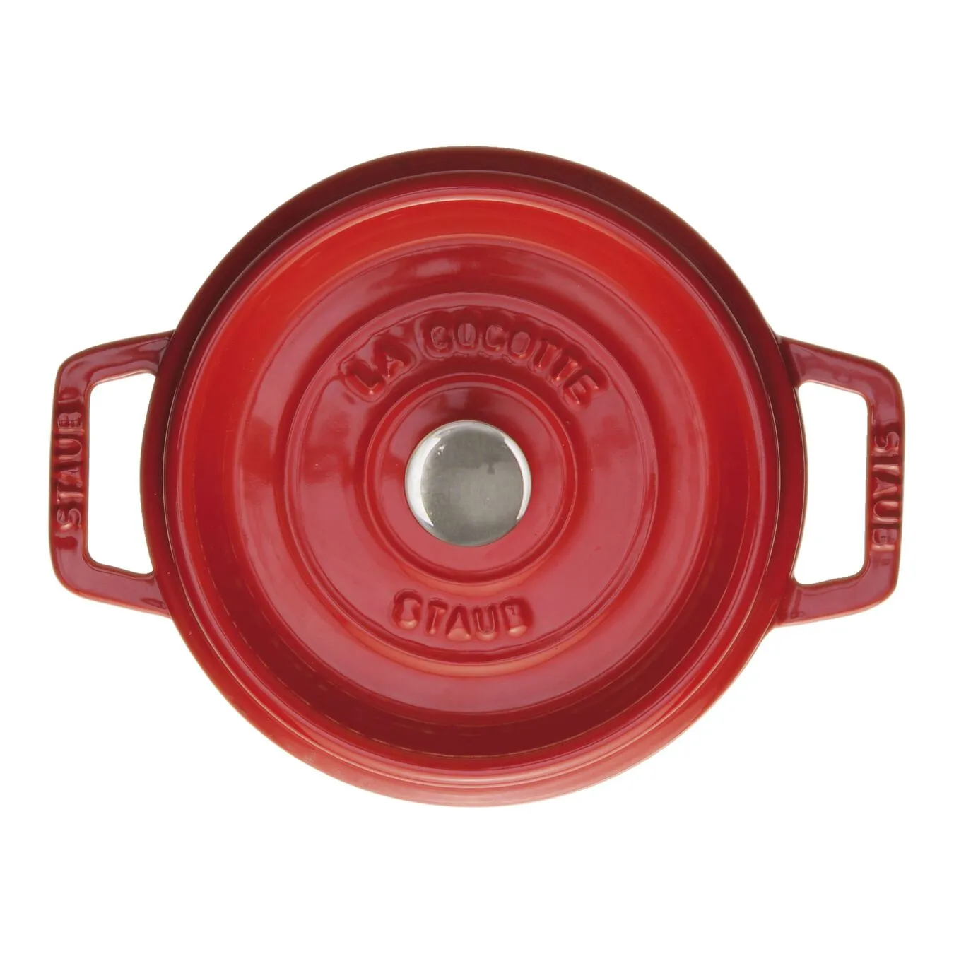 Staub Cocotte 18 Cm, Rund, Kirsch-Rot, Gusseisen 1 Staub Cocotte 18 Cm, Rund, Kirsch-Rot, Gusseisen
