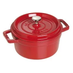 Staub Cocotte 20 Cm, Rund, Kirsch-Rot, Gusseisen