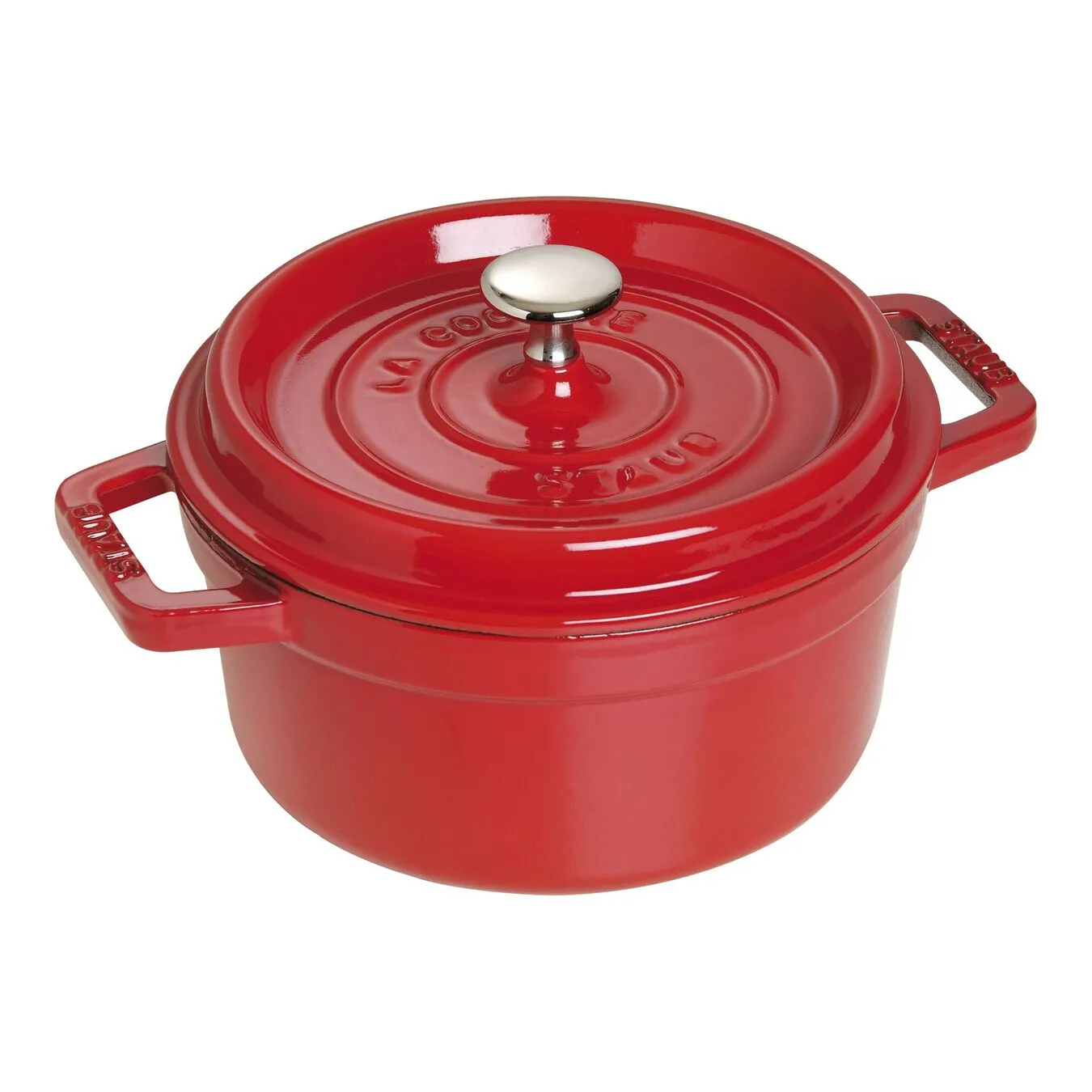 Staub Cocotte 22 Cm, Rund, Kirsch-Rot, Gusseisen 1 Staub Cocotte 22 Cm, Rund, Kirsch-Rot, Gusseisen