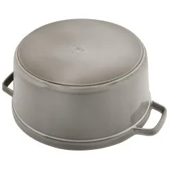 Staub Cocotte 30 Cm, Rund, Graphit-Grau, Gusseisen -Messer Verkaufsgeschäft 40509 862 0 000000885