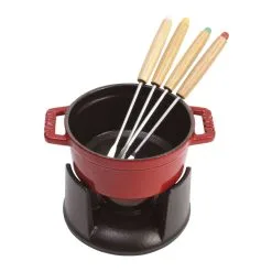 Staub Mini Fondue Set 10 Cm, Kirsch-Rot 7 Staub Mini Fondue Set 10 Cm, Kirsch-Rot -Messer Verkaufsgeschäft 40509 900 0 2