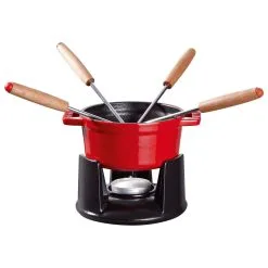 Staub Mini Fondue Set 10 Cm, Kirsch-Rot 6 Staub Mini Fondue Set 10 Cm, Kirsch-Rot -Messer Verkaufsgeschäft 40509 900 0 3