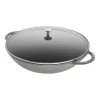Staub Wok Mit Glasdeckel 37 Cm, Gusseisen