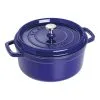 Staub Cocotte 22 Cm, Rund, Dunkelblau, Gusseisen