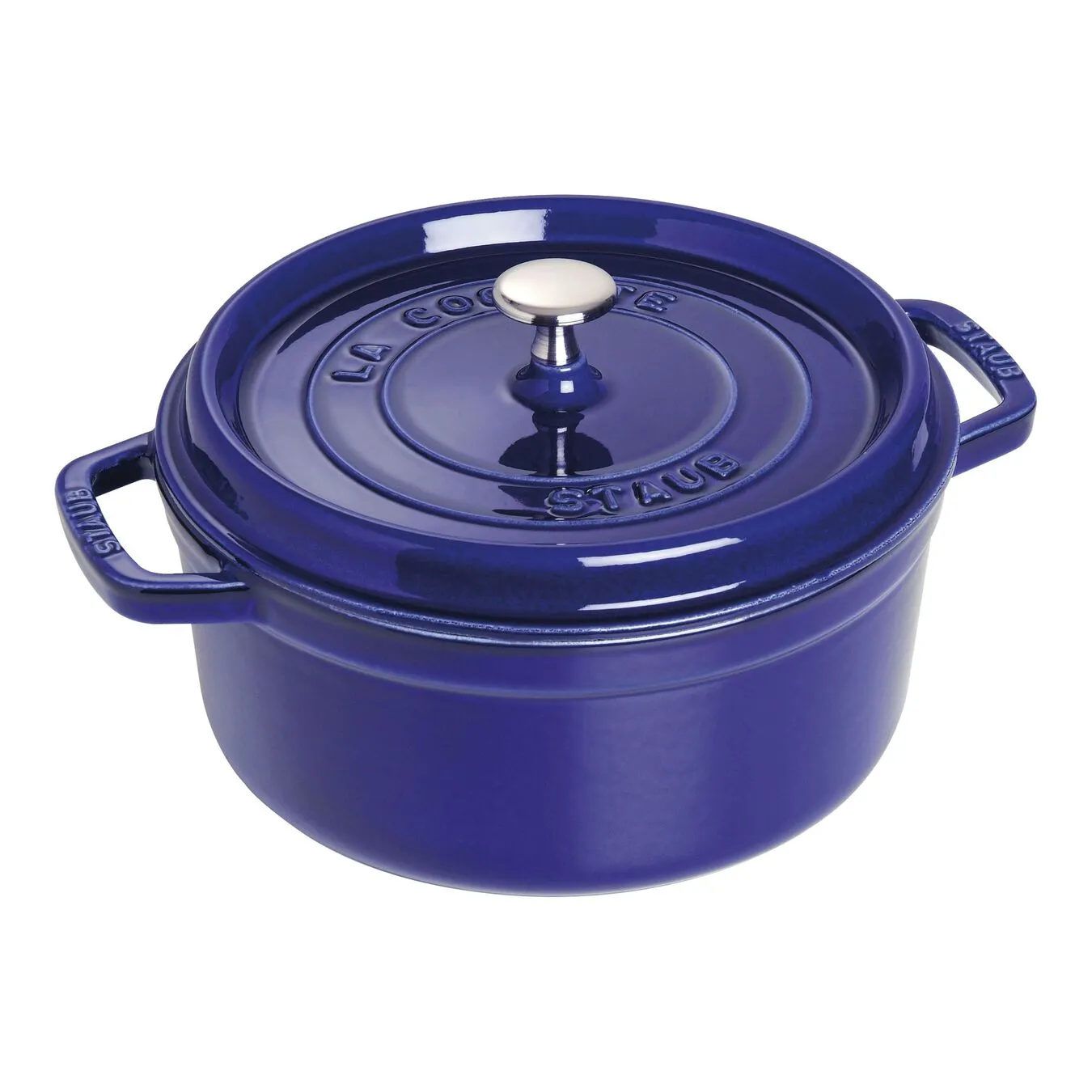 Staub Cocotte 22 Cm, Rund, Dunkelblau, Gusseisen 1 Staub Cocotte 22 Cm, Rund, Dunkelblau, Gusseisen