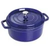 Staub Cocotte 26 Cm, Rund, Dunkelblau, Gusseisen