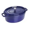 Staub Cocotte 31 Cm, Oval, Dunkelblau, Gusseisen