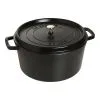 Staub Cocotte 34 Cm, Rund, Schwarz, Gusseisen