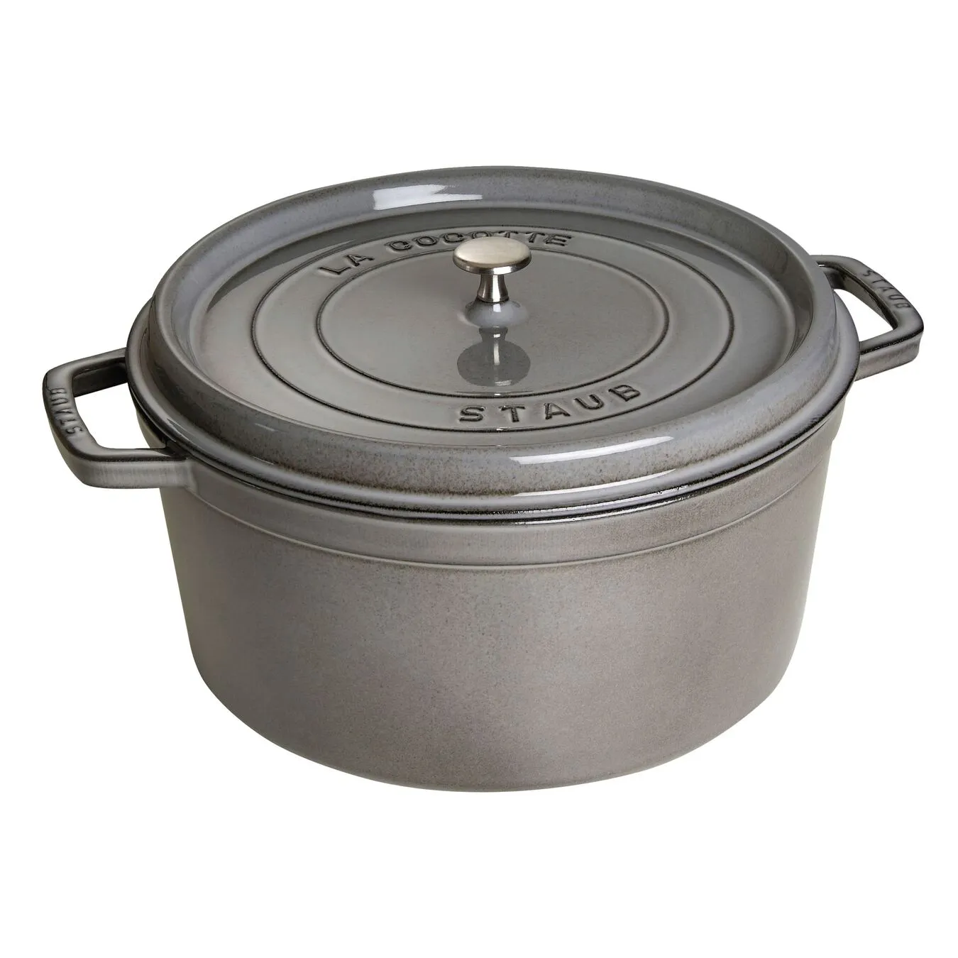 Staub Cocotte 34 Cm, Rund, Graphit-Grau, Gusseisen 1 Staub Cocotte 34 Cm, Rund, Graphit-Grau, Gusseisen